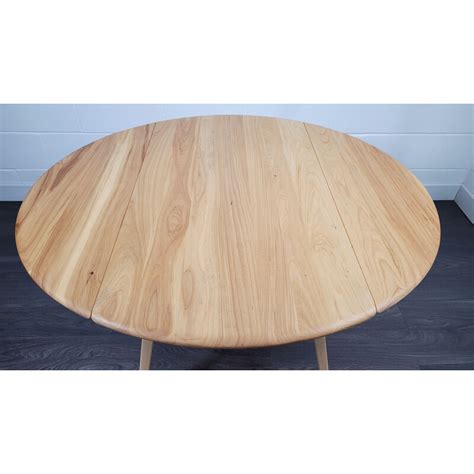 Vintage Ercol Round Drop Leaf Dining Table S