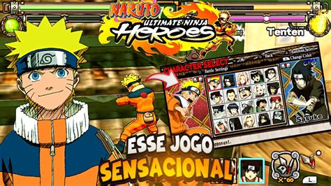 JOGANDO PELA PRIMEIRA VEZ Naruto Ultimate Ninja Heroes Gameplay PSP