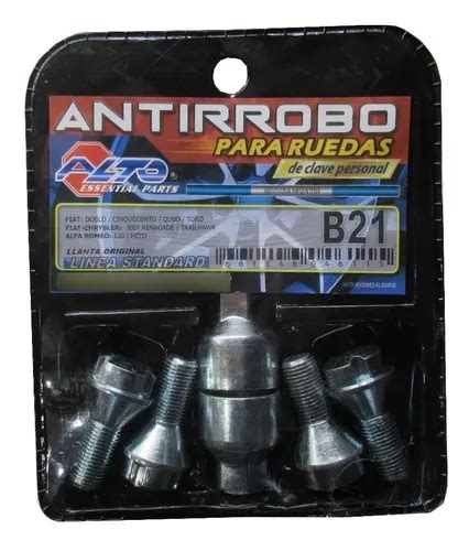 Tuercas Bulones Antirrobo Fiat Doblo Qubo Toro Jeep