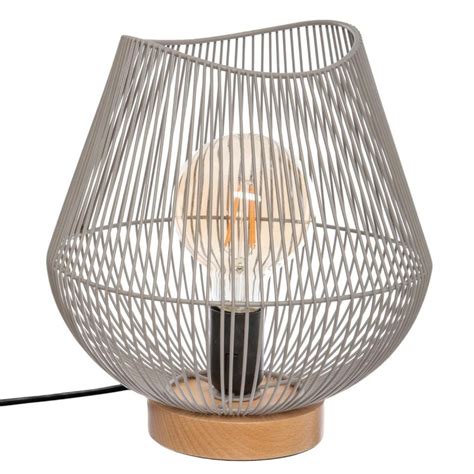 Lampe filaire à poser en métal H28cm JENA Gris Veo shop