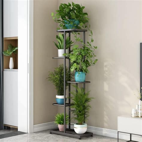 Tier Potted Metal Plant Stand For Patio Garden Corner Balcony