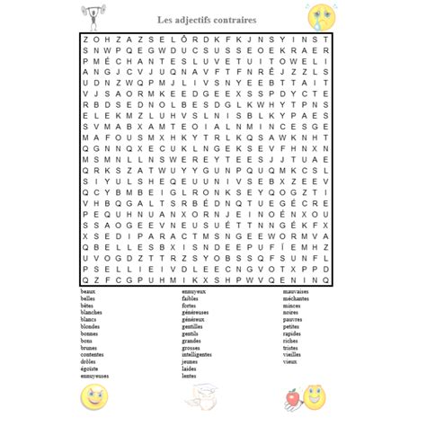Adjectifs En Fran Ais Mots M L S