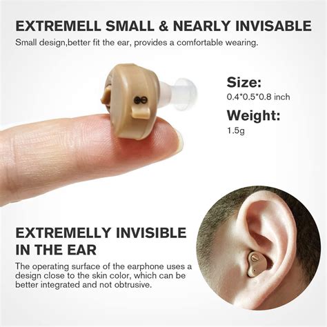 Hearing Aids for Seniors | Noise Cancelling Amplifier | 2 Pack Mini Assist Devices | 3 Ear Tip