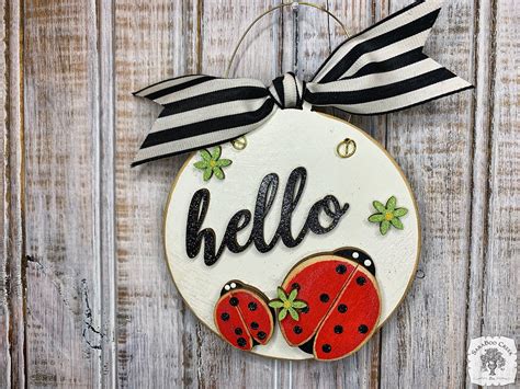 Ladybug Garden Decor Lady Bug Garden Gifts Hello Spring - Etsy