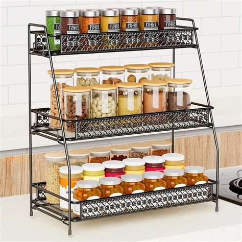 Amazon Bridgify Spice Rack Organizer For Cabinet Bathroom