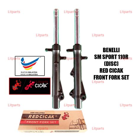 Red Cicak Front Fork Set Depan Damper Assy Benelli SM SPORT 110 R E