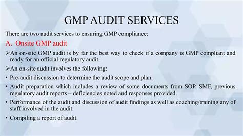 Gmp Compliances Of Audit Ppt