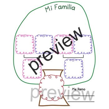 Mi Familia family tree spanish by Catherine S | TPT