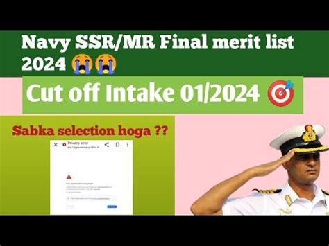 Indian Navy Final Merit 2023 Navy SSR MR Result 2023 Navy SSR MR