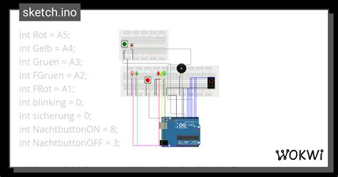 Ampelschaltung Wokwi ESP32 STM32 Arduino Simulator