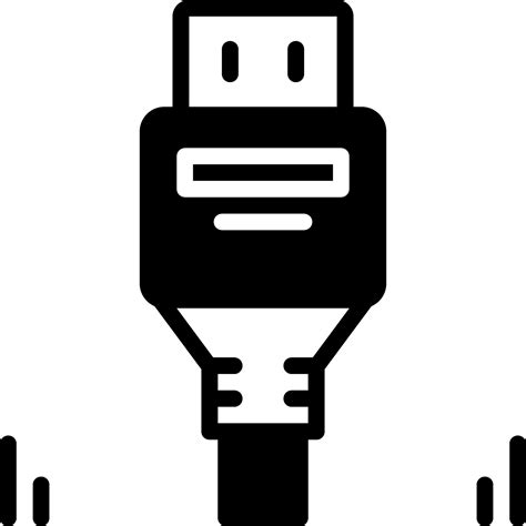 solid icon for displayport 24870192 Vector Art at Vecteezy