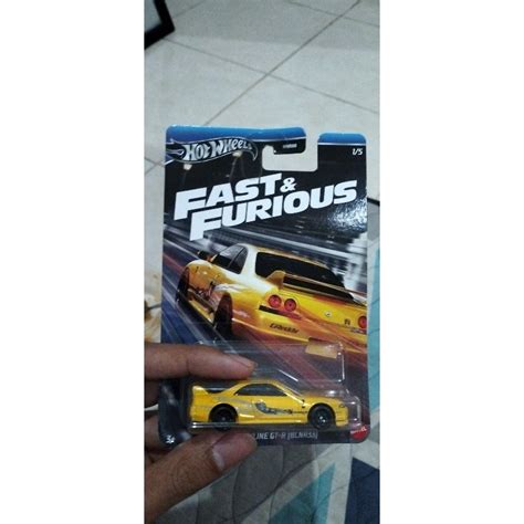Jual Hot Wheels CARD NOT MINT Nissan Skyline GT R BCNR33 Kuning Fast Furious Shopee Indonesia
