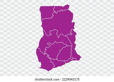 Ghana Map Pink Color On White Stock Vector (Royalty Free) 2229043175 ...