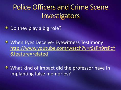 Ppt Eyewitness Testimony Powerpoint Presentation Free Download Id