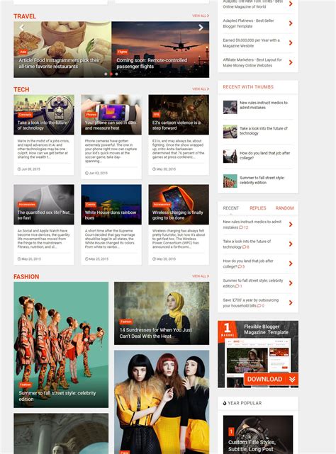 Download MagOne Free Premium News Magazine AMP Blogger Template