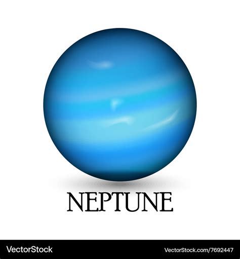 Planet neptune white background Royalty Free Vector Image