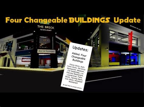 Four Changeable Buildings In Brookhaven New Update Brookhaven