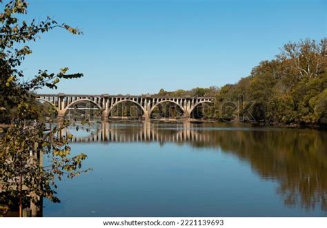 Train Bridge On Rappahannock River Fredericksburg Stock Photo ...