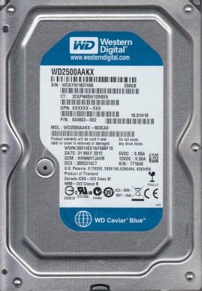 Western Digital WD2500AAKX - HDD FAQs