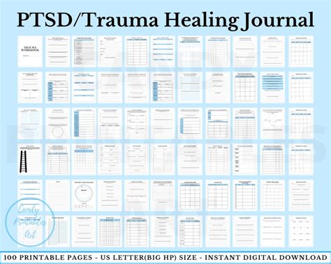 Ptsd Worksheets Trauma Processing Journal Prompts Ptsd Planner Etsy