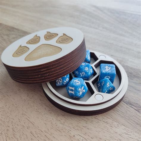 Customizable Wooden Dice Box For Storing Dice Sets Dice Box For Role