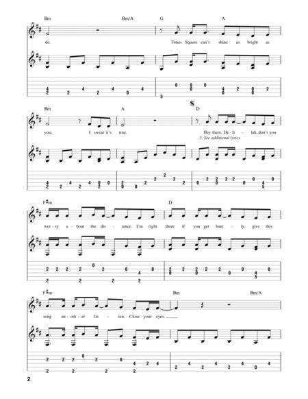 Hey There Delilah By Plain White Ts Acoustic Guitar Digital Sheet