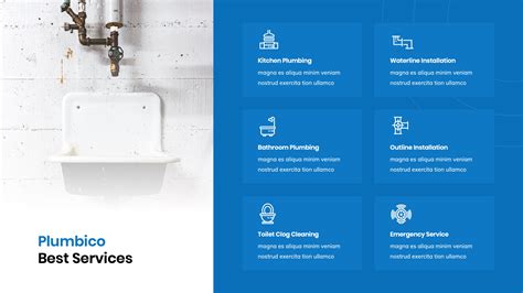 Plumbing And Repair Services Powerpoint Template Presentation Templates