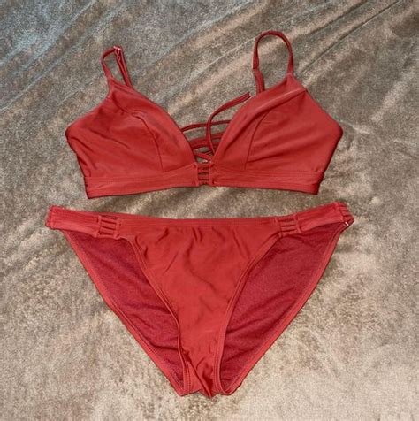 No Boundaries Brunt Orange Bikini Set Size L 20 42 Off Retail From Emma