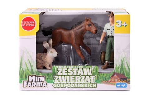 Artyk Mini Farma Zestaw Farma Figurka Kowboj Koń Królik 143489