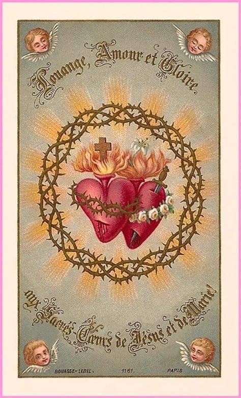 C Ur Sacr De J Sus Coeur Immacul De Marie Sacred Heart Art Sacred