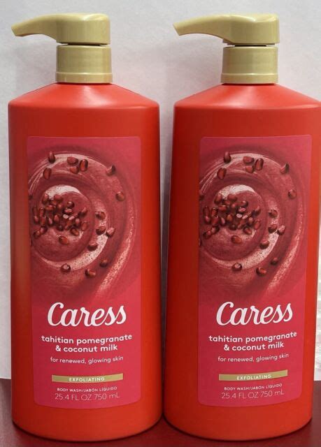 Caress Exfoliating Body Wash With Pump Tahitian Pomegranate And Coconut