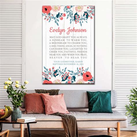 Personalized Godmothers Blessing Wall Art Canvas Prints Art Prints