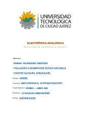 RESULTADO DE APRENDIZAJE U 1 RAUL CHAVEZ pdf ELECTRÓNICA ANALÓGICA