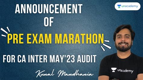 Announcement Of Chapterwise Marathons For May 23 CA Inter Audit