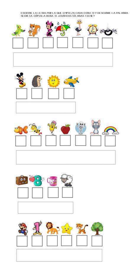 Palabra Secreta Worksheet For Educaci N Infantil Lecciones De Lectura