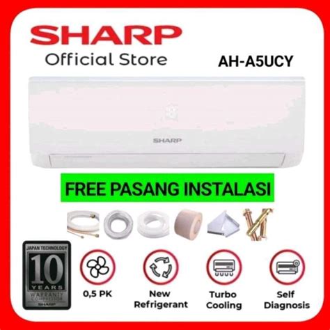 Jual Ac Sharp Ah A Ucy Pasang Instalasi Pk Turbo Cool Terbaru