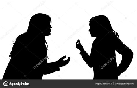 Friends talking silhouette vector — Stock Vector © Dr.Art #133193472