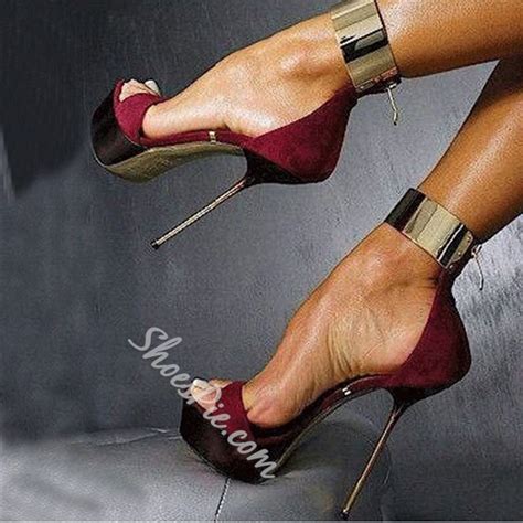 Metal Ankle Wrap High Stiletto Heel Dress Sandals Heels Shoes