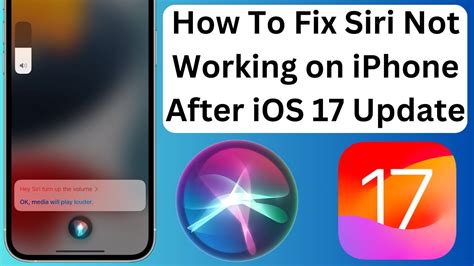 How To Fix Siri Not Working On IPhone After IOS 17 Update YouTube