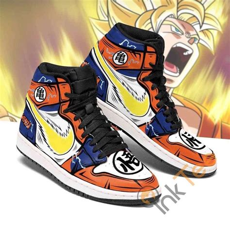 Goku Dragon Ball Z Anime Sneakers Air Jordan Shoes Inktee Store Air