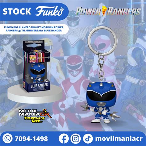 Llavero Funko Pop Mighty Morphin Power Rangers Th Anniversary Blue Ranger