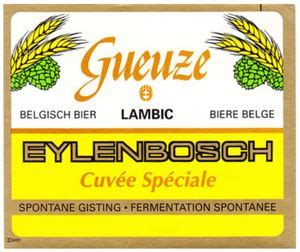 Drink Label Gueuze Lambic Cuvée Speciale Brouwerij Eylenbosch