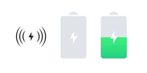 Wireless Charger Icons Electromagnetic Charger And Battery Icons