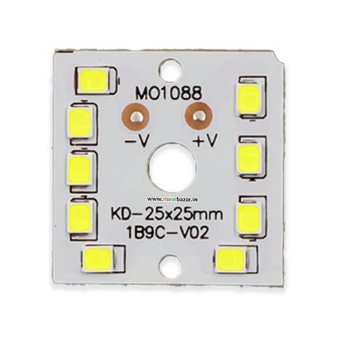 9w Mcpcb White 25mm X 25mm Metal Core Led Pcb At Rs 9 00 Metal Core