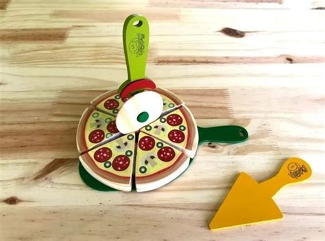 Coleção Comidinhas Kit Pizza Brinquedo Infantil Em Madeira