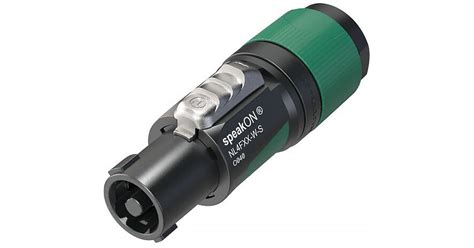Neutrik NL4FXX-W-S Four-Pole speakON Connector (Green)
