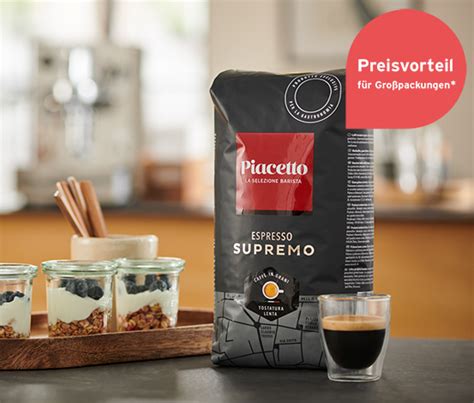 Piacetto Espresso Supremo 6x 1 Kg Ganze Bohne Online Bestellen Bei