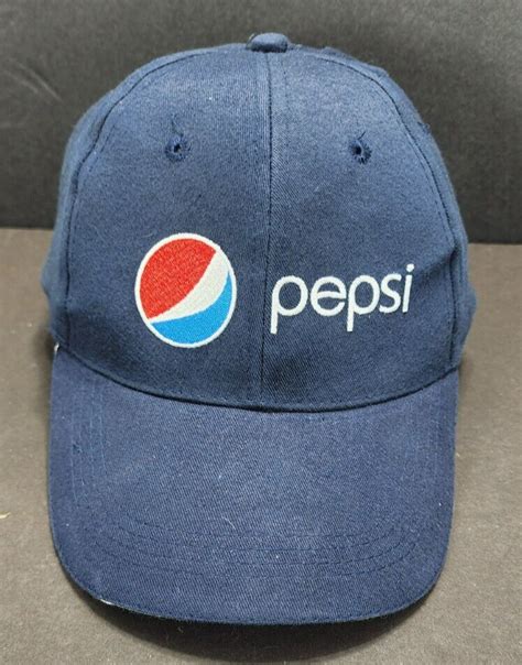 Pepsi Cola Employee Hat Cap Adjustable Embroidered Bl Gem