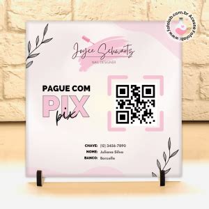 Placa Pix Qr Code Personalizada Fofolab