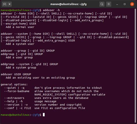 Adduser Command In Linux With Examples Geeksforgeeks